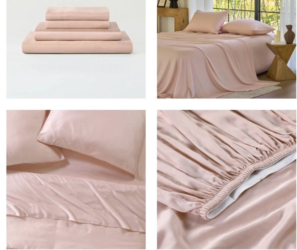 Sijo Airyweight Eucalyptus Fitted Sheet Set - Queen - Blush